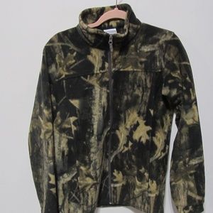 Columbia Fleece Camo Jacket Size XL 18/20